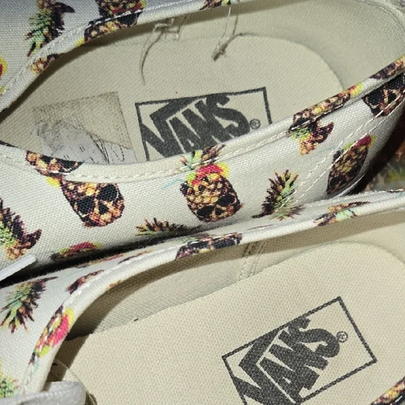 White Sneakers with Pineapple Print - Picture 5 of 12